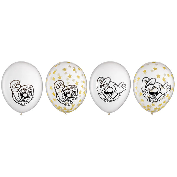 Super Mario 12 in Latex Balloons 12" (6-Pieces) Latex Balloons