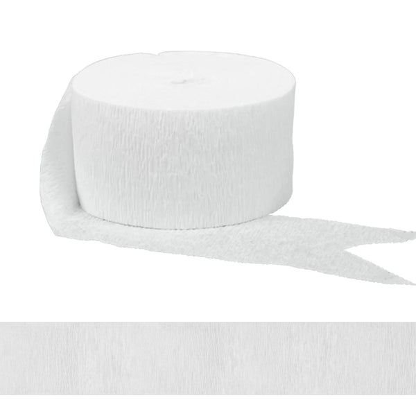 Streamers White Crepe Paper Streames 81 ft Streamers