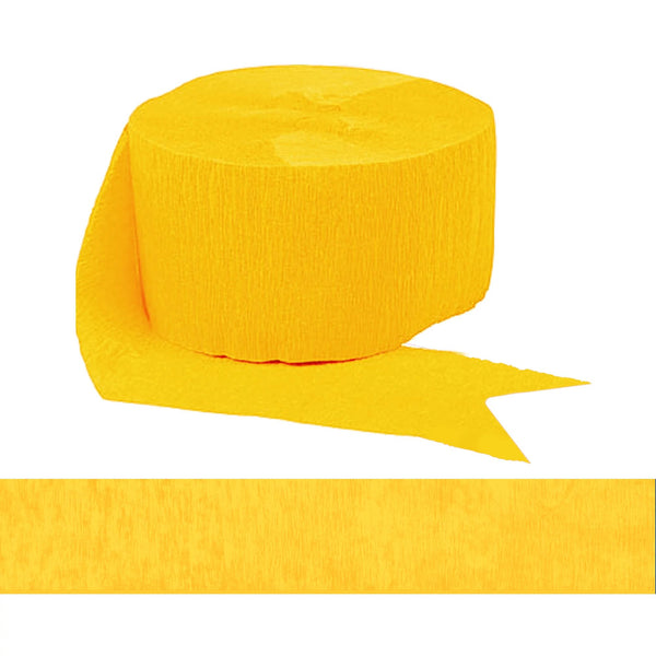 Streamers Yellow Crepe Paper Streames 81 ft Streamers