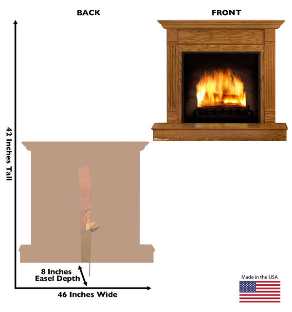 Fireplace Cardboard Cutout