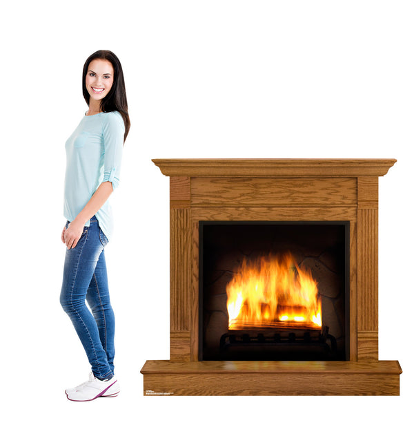 Fireplace Cardboard Cutout