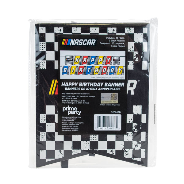 NASCAR Jointed Happy Birthday Banner