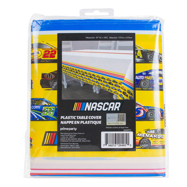 Front view of for the packaging of a NASCAR Table Cover from Prime Party