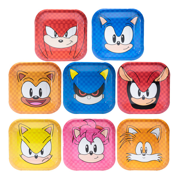 Sonic the Hedgehog Dessert Plate– 7 Inch (Pack of 8)
