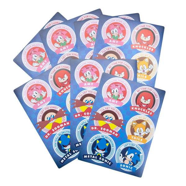 Sonic the Hedgehog Sticker Sheets (Pack of 8)