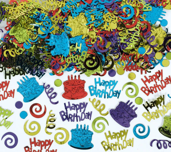 Multi-Colored HAPPY BIRTHDAY Confetti