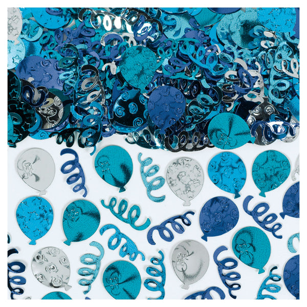 Blue Party Balloons Confetti