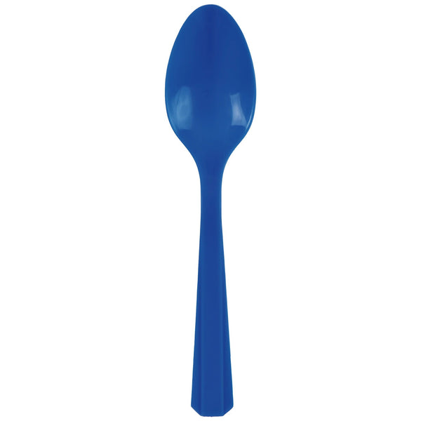 Plastic Spoons Bright Royal Blue (20-Pieces) Cutlery