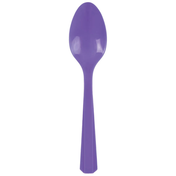 Plastic Spoons Purple (20-Pieces) Cutlery