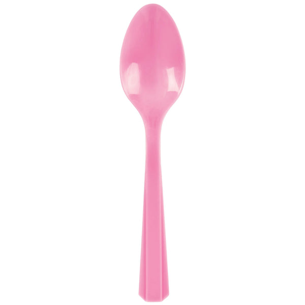 Plastic Spoons Pink (20-Pieces) Cutlery