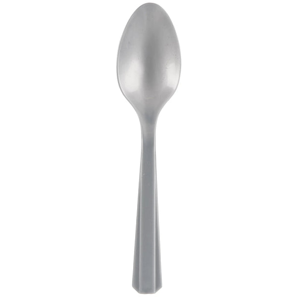 Plastic Spoons Silver (20-Pieces) Cutlery