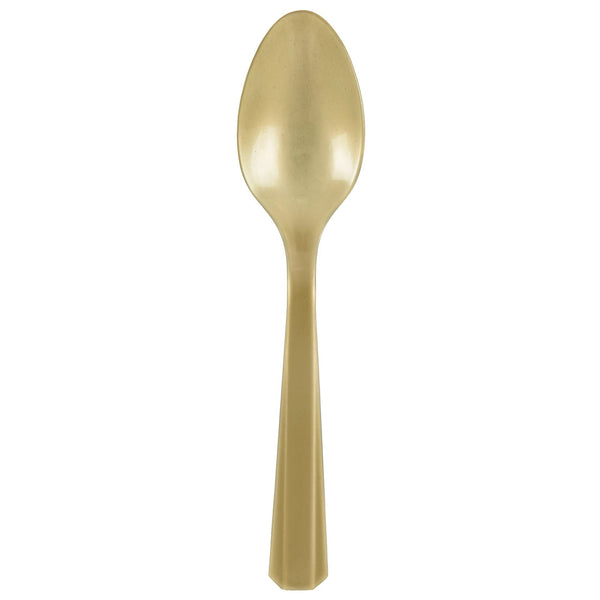 Plastic Spoons Gold (20-Pieces) Cutlery