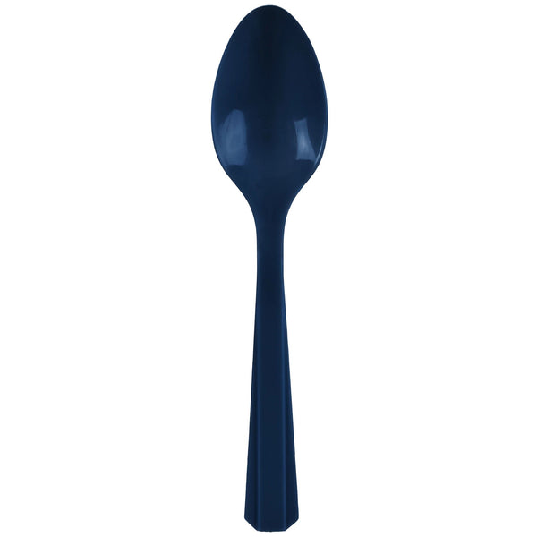 Plastic Spoons Navy Blue (20-Pieces) Cutlery