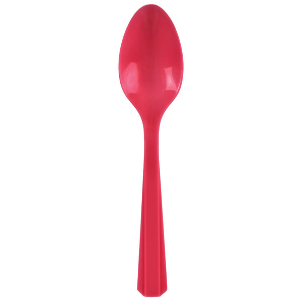 Plastic Spoons Apple red (20-Pieces) Cutlery