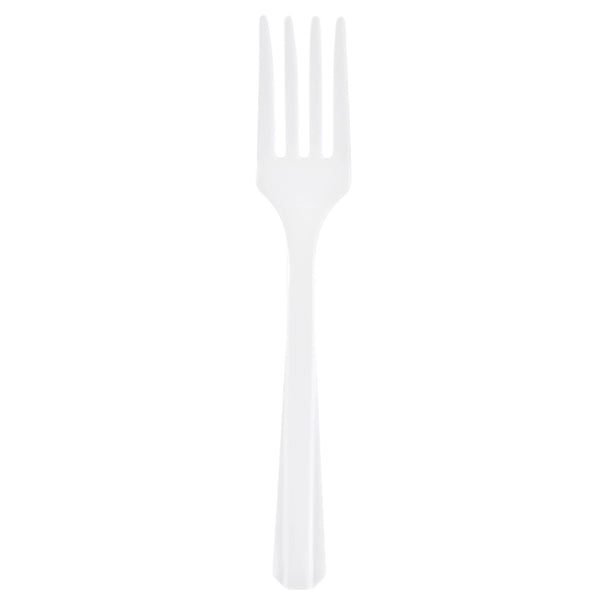 Plastic Forks Frosty White (20-Pieces) Cutlery