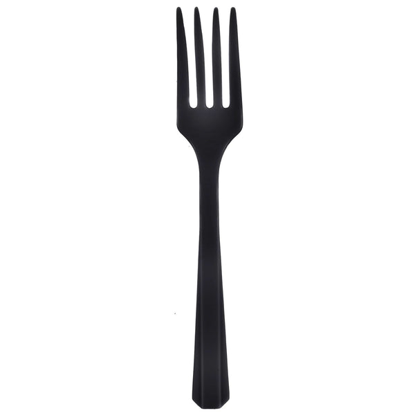 Plastic Forks Jet Black (20-Pieces) Cutlery