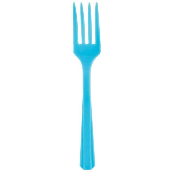 Plastic Forks Caribbean Bluebean Blue (Set of 20) Cutlery