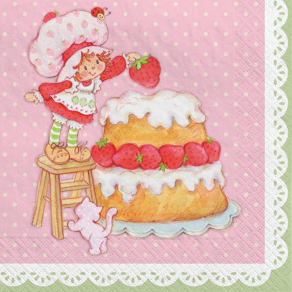 Strawberry Shortcake Beverage Napkins 3-Ply (Set of 16) Napkins