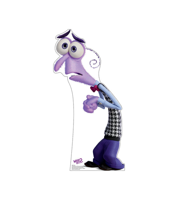 Mini Fear tabletop cardboard cutout from Disney Pixar Inside Out 2, 28 inches tall