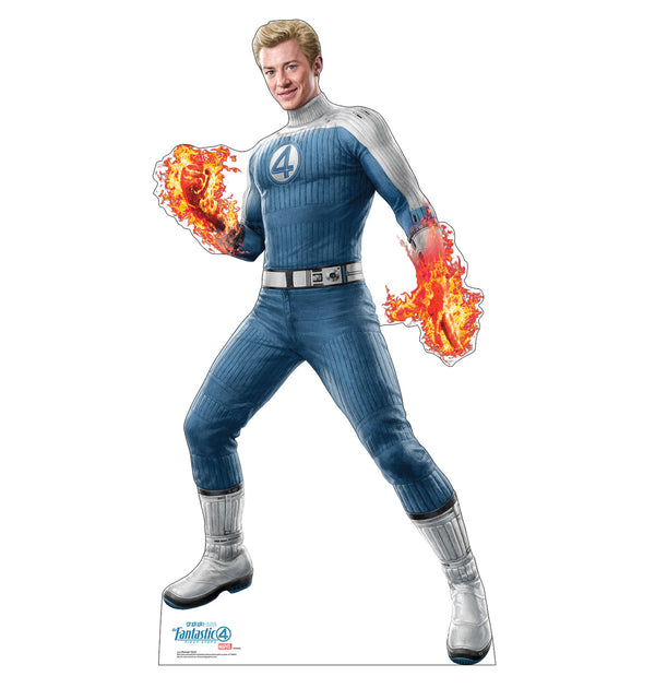 Human Torch life-size cardboard cutout from Marvel's Fantastic Four