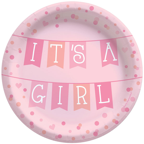 It's a Girl 9" Dinner Plates (Set of 8)