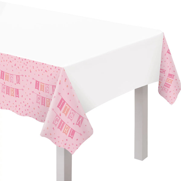 It's a Girl Plastic Table Cover