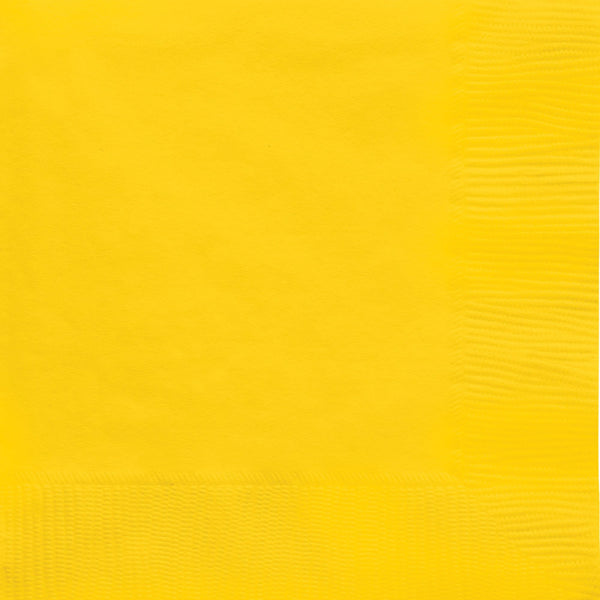 Beverage Napkins Yellow 3-Ply (Set of 32) Napkins