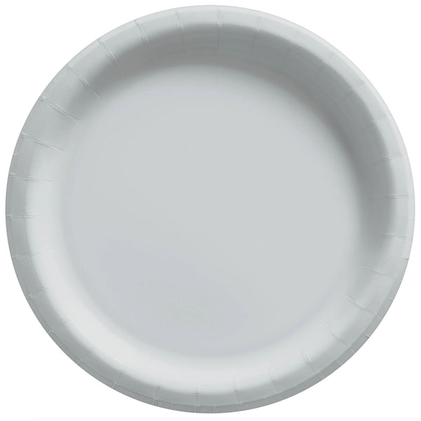 Dessert Plates Silver 6.75" Round (Set of 20) Plates