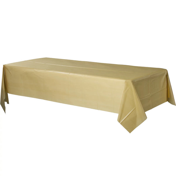 Plastic Table Cover Gold (54" x 108") Table Covers