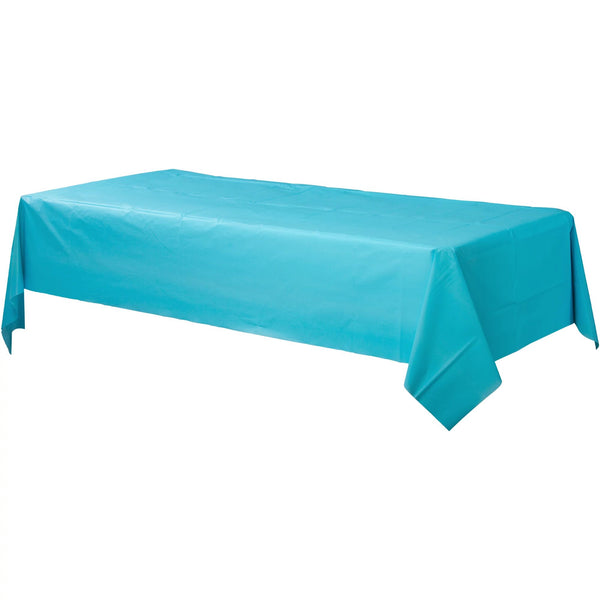 Plastic Table Cover Caribbean Blue (54" x 108") Table Covers