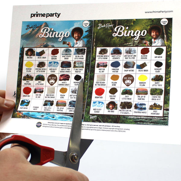 Bob Ross Bingo Cards 25-40 Digital Download