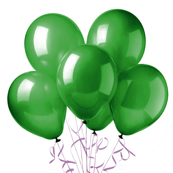 Latex Balloons Festive Green 12" (15-Pieces)