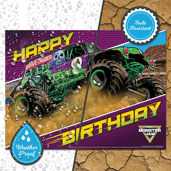 Grave Digger – Happy Birthday Yard Sign