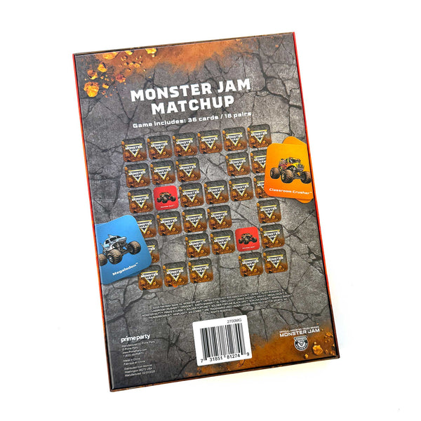 Monster Jam Match Memory Game