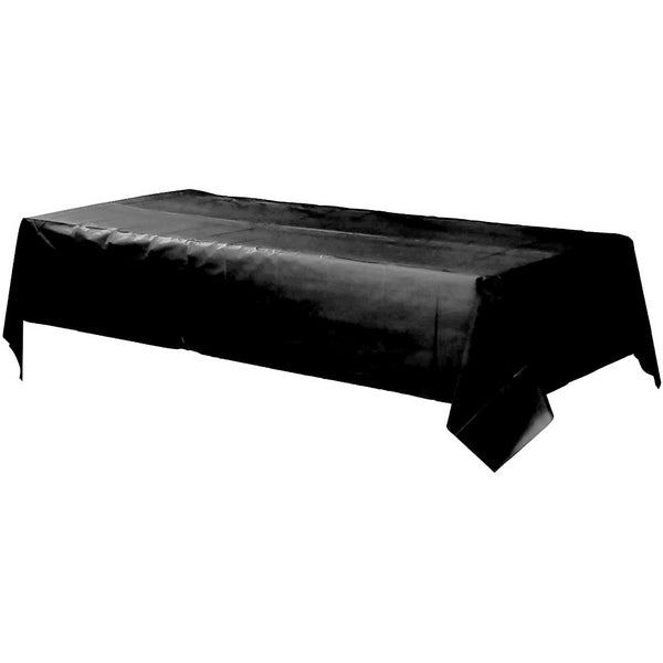 Plastic Table Cover Jet Black (54" x 108")