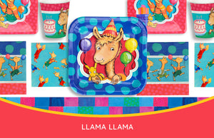 Llama Llama party theme: Cute decorations for a whimsical celebration.