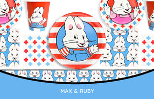 Max & Ruby party collections: Decorations and supplies for themed events.