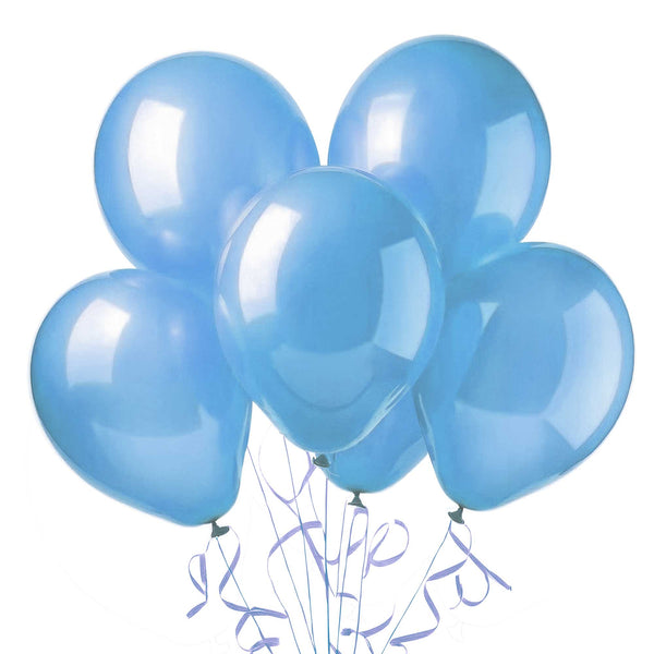 Latex Balloons Powder Blue 12" (15-Pieces)