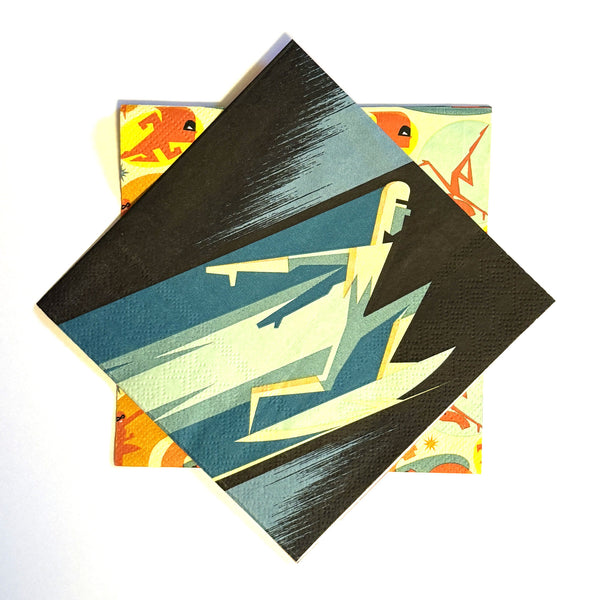 Incredibles 2 lunch napkins – inside layers of the 3-ply tissue