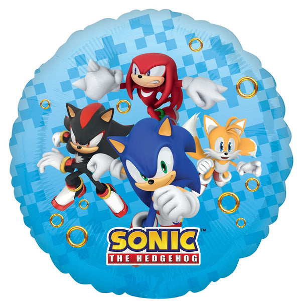 Sonic 2 Balloon Round Mylar Latex Balloons