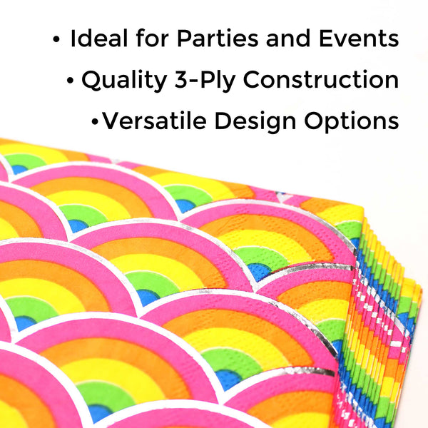 Silver Lining Rainbow Unicorn Luncheon Napkins (20 Pack)