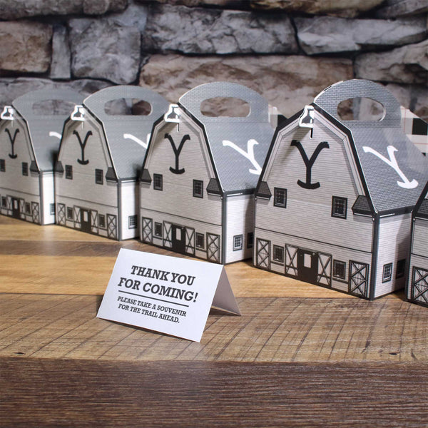 Yellowstone Barn Favor boxes (Set of 8)