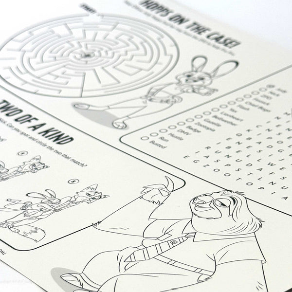 Zootopia 2 placemats back design