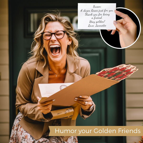 A Dozen Red Roses Bouquet: Unique Golden Girls Inspired Gift | Perfect for Birthdays and Anniversaries - Prime PartyCenterpieces