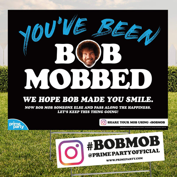 BOB MOB, Bob Ross 16-Piece Yard Sign Kit - Prime PartyMega Yard Kits