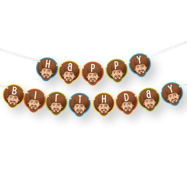 Bob Ross and Friends Birthday Banner - Prime PartyBanners