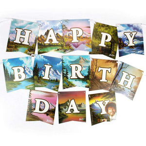 Bob Ross Classic Jointed Birthday Banner Sign - Prime PartyYard Signs