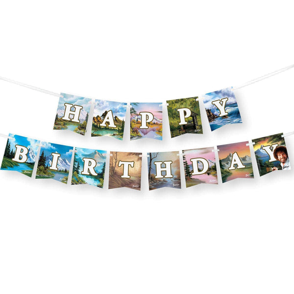 Bob Ross Classic Jointed Birthday Banner Sign - Prime PartyYard Signs