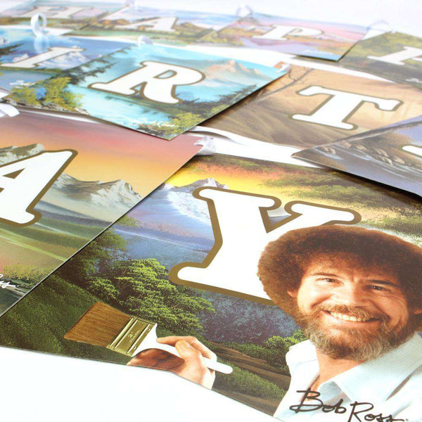 Bob Ross Classic Jointed Birthday Banner Sign - Prime PartyYard Signs