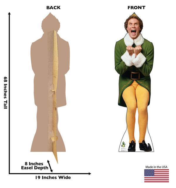 Buddy the Elf Excited Cardboard Cutout - Prime PartyCardboard Cutouts